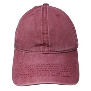 Mu Shang Slideback Baseball Cap Red One Size Adjustable Vented Holes Blank